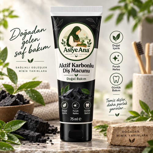 ASİYE ANA™ Aktif Karbonlu Diş Macunu