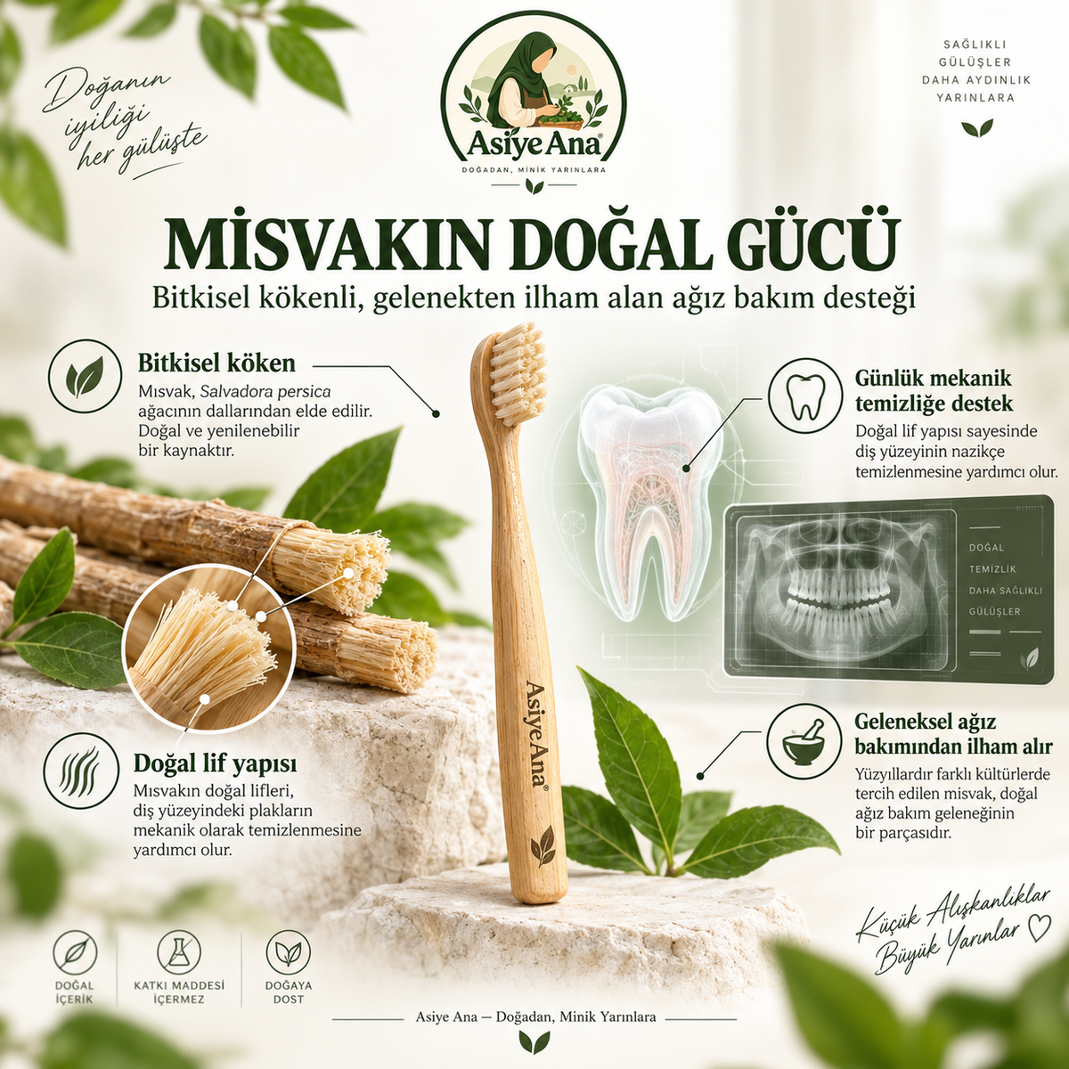 ASİYE ANADAN™ Misvaklı Çocuk Diş Fırçası